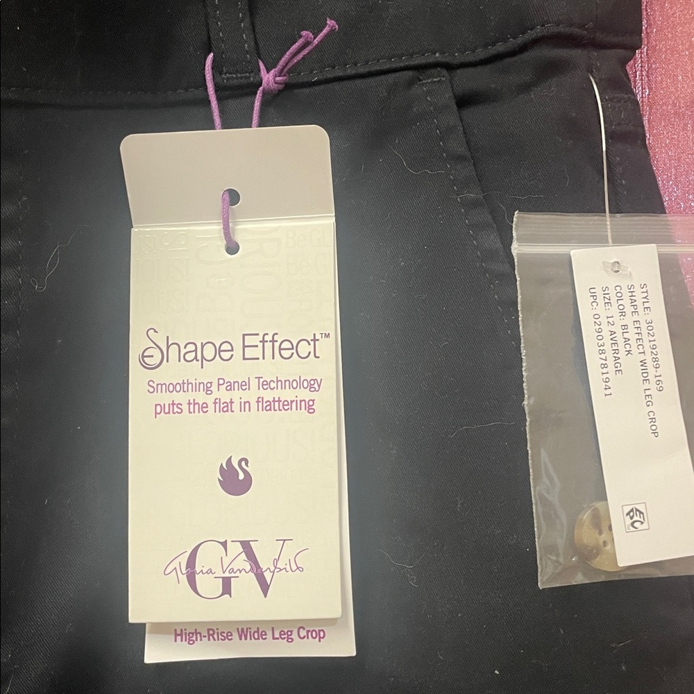 Gloria Vanderbilt Black Wide Leg Crop Pants - Picture 2 of 4